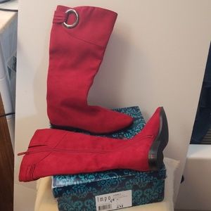 New Red Suede Impo Boots